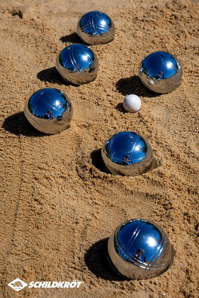 BOULE/BOCCIA Set, 2x3 Stahlkugeln+Z